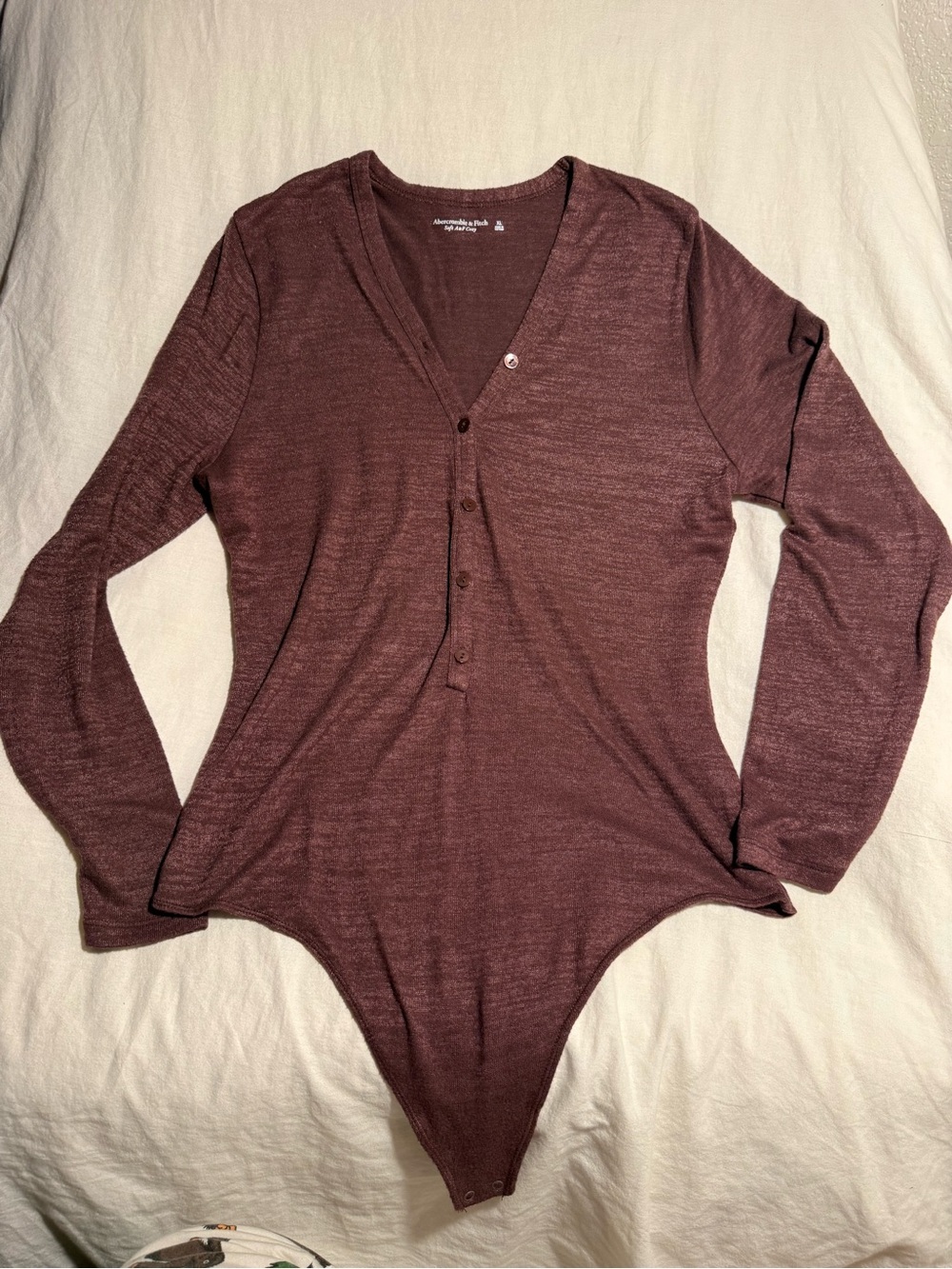 Abercrombie & Fitch Long Sleeve Henley Bodysuit